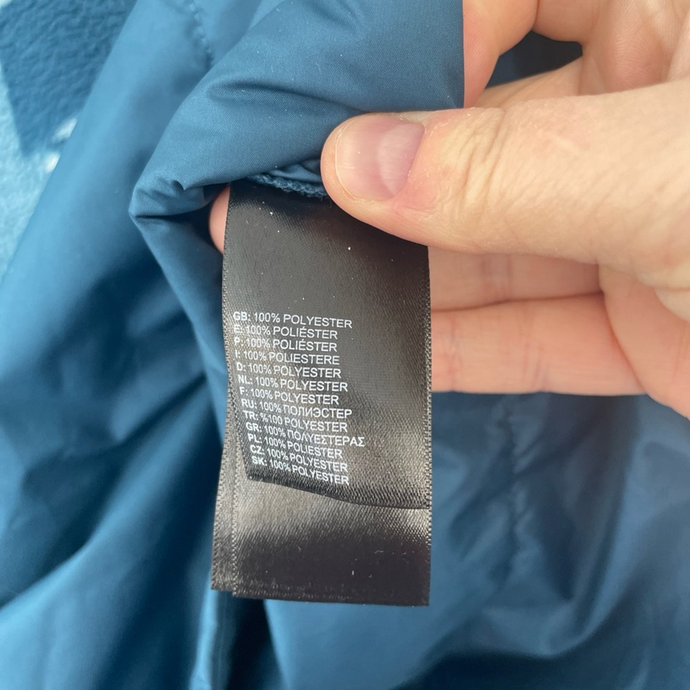 The North Face Women's XL Teal And White Pattern Pullover Fleece - Picture 4 of 5
